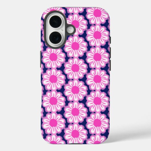 Schattigee bloemenpatroon achtergrond Case-Mate iPhone case (Achterkant)
