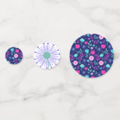 Schattigee bloemenpatroon achtergrond confetti (Voorkanten)