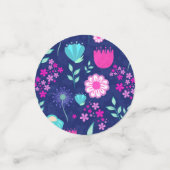 Schattigee bloemenpatroon achtergrond confetti (Kleine voorkant)