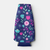 Schattigee bloemenpatroon achtergrond flesjeskoeler (Voorkant)