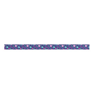 Schattigee bloemenpatroon achtergrond grosgrain lint