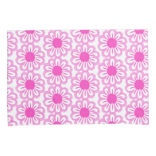 Schattigee bloemenpatroon achtergrond kussensloop (Voorkant-Rechts)