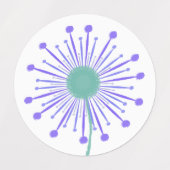Schattigee bloemenpatroon achtergrond labels (Design 2)