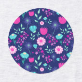 Schattigee bloemenpatroon achtergrond labels (Design 1)