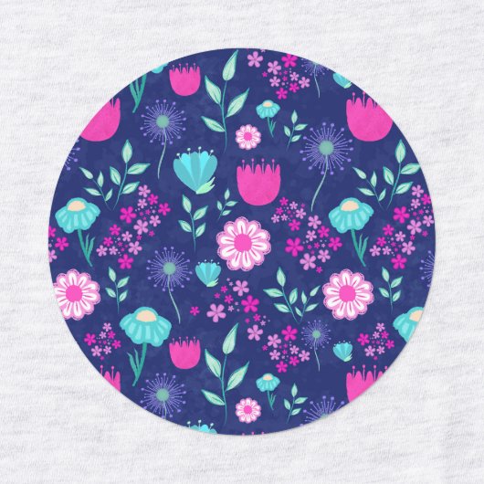 Schattigee bloemenpatroon achtergrond labels (Design 1)