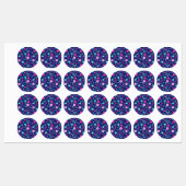 Schattigee bloemenpatroon achtergrond labels (Vel)