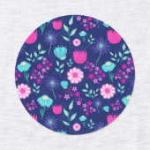 Schattigee bloemenpatroon achtergrond labels (Design 2)