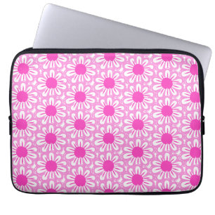 Schattigee bloemenpatroon achtergrond laptop sleeve