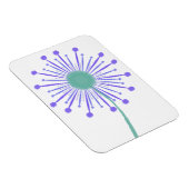 Schattigee bloemenpatroon achtergrond magneet (Rechterzijde)