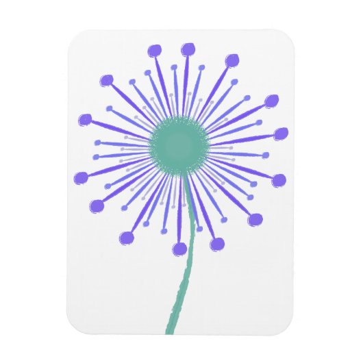 Schattigee bloemenpatroon achtergrond magneet (Verticaal)