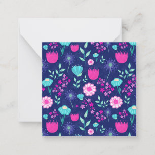 Schattigee bloemenpatroon achtergrond notitiekaartje