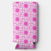 Schattigee bloemenpatroon achtergrond seltzer blikjeskoeler (Achterkant)