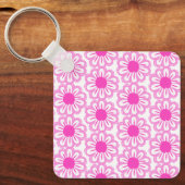 Schattigee bloemenpatroon achtergrond sleutelhanger (Voorkant)