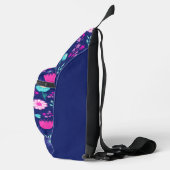Schattigee bloemenpatroon achtergrond sling bag (Rechts)
