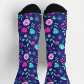 Schattigee bloemenpatroon achtergrond sokken (Top)