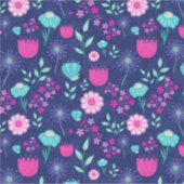 Schattigee bloemenpatroon achtergrond sticker (Voorkant)