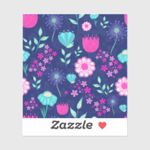 Schattigee bloemenpatroon achtergrond sticker