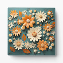 Schattigee bloemenplaque