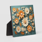 Schattigee bloemenplaque fotoplaat (Voorkant)