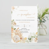Schattigee Bloemenpompoenen Houtuitnodiging Kaart (Staand voorkant)