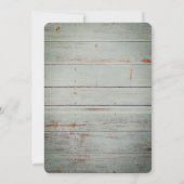 Schattigee Bloemenpompoenen Houtuitnodiging Kaart (Achterkant)