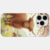 Schattigee, bloemenrijke / voorjaar Highland koe Case-Mate iPhone Case (Achterkant (horizontaal))