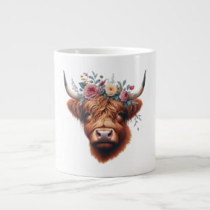 Schattigee, bloemenrijke / voorjaar Highland koe Grote Koffiekop