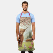 Schattigee, bloemenrijke / voorjaar Highland koe Schort (Gedragen)