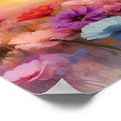 Schattigee bloemenstaande puppy downloadbaar poster (Hoek)