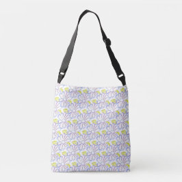 Schattigee bloementekening crossbody tas