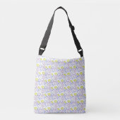 Schattigee bloementekening crossbody tas (Voorkant)