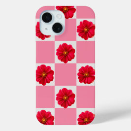 Schattigee bloementelefoonhoesjes iPhone 15 case