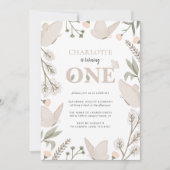 Schattigee bloemenvlinder wordt 1 jaar kaart (Voorkant)