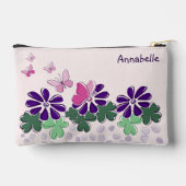 Schattigee Bloemenvlinders Doodle Naam Etui (Achterkant)