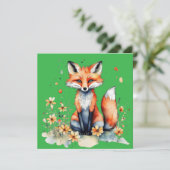 Schattigee bloemenvos kaart (Staand voorkant)