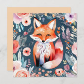 Schattigee bloemenvos kaart (Voorkant / Achterkant)