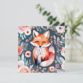 Schattigee bloemenvos kaart (Staand voorkant)