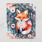 Schattigee bloemenvos Papier Blad (Voorkant / Achterkant)