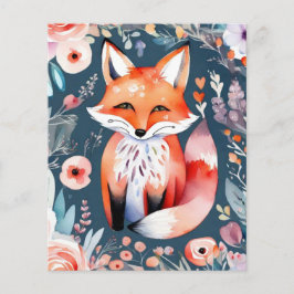 Schattigee bloemenvos Papier Blad