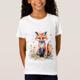 Schattigee bloemenvos t-shirt