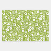 Schattigee bloemetjes en zoemende insecten girly inpakpapier vel (Voorkant 3)