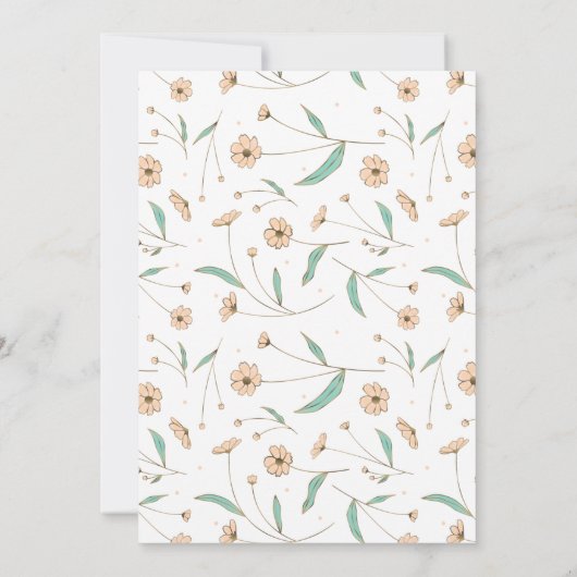 Schattigee bloemfoto Eerste Verjaardagsuitnodiging Kaart (Achterkant)