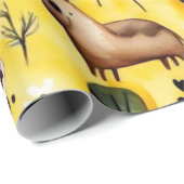 Schattigee bloemhuizen dieren Verpakking Papier (Rol Hoek)