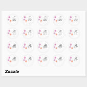 Schattigee bloemige adresetiketten ronde sticker (Vel)