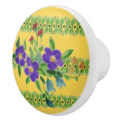 Schattigee bloemige keramische lade pull knop (Rechts)