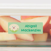 Schattigee bloemkool plantaardige cartoon geperson labels (Aangebracht)