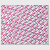 Schattigee bloemliefde cadeaupapier (Vlak)