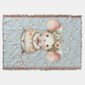 Schattigee Bloemmuis Jurk Bloemkroon Deken (Voorkant)