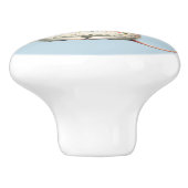 Schattigee Bloemmuis Jurk Bloemkroon Keramische Knop (Zijkant)