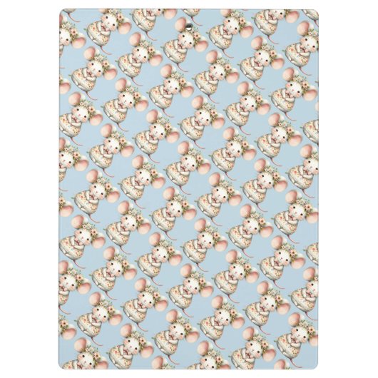 Schattigee Bloemmuis Jurk Bloemkroon Klembord (Achterkant)